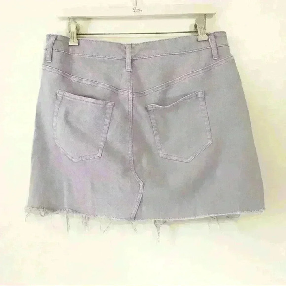 Wild Fable Lavender Raw Hem Denim Mini Skirt - Picture 4 of 6